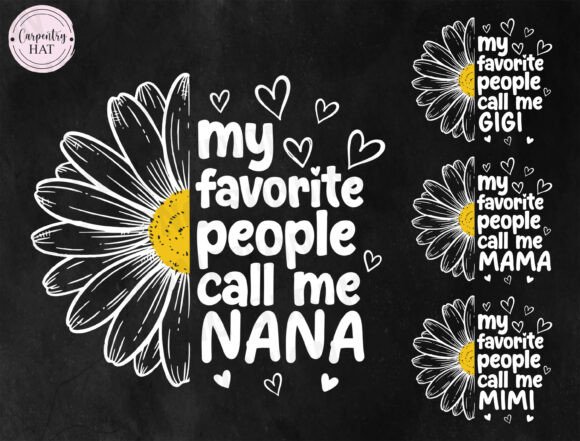 Download Mimi Nana Daisy Sublimation Design Png - Nana Collection