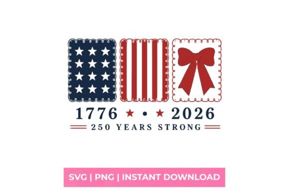 Download 1776 2026 USA 250 Retro Bow SVG - 2026 Collection