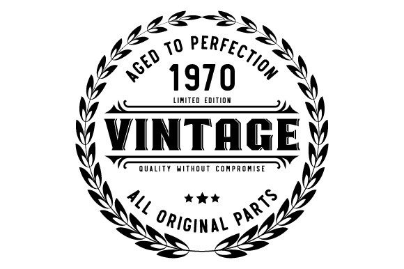 Download Vintage 1970 Aged to Perfection SVG EPS - Premium Resources