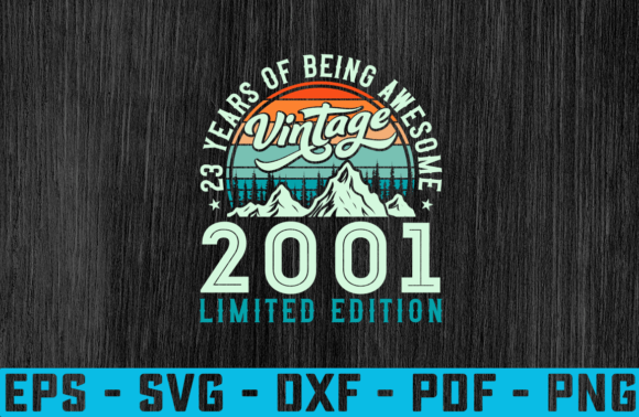 Download 23 Years Awesome Vintage 2001 Birthday - Premium Resources