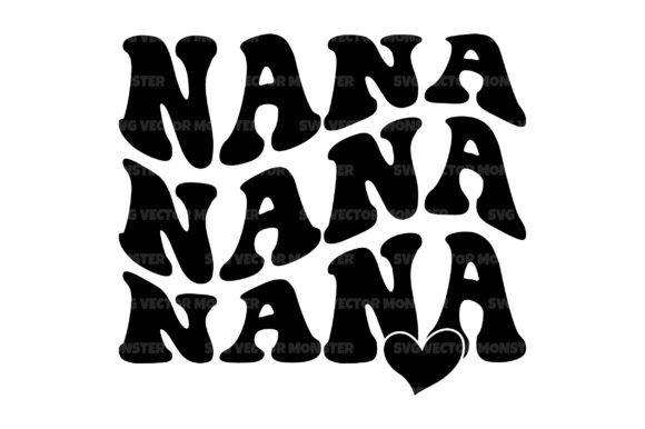 Download Nana Wavy Stacked Svg Cut File - Nana Collection