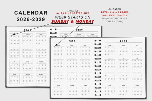 Download Calendar 2026-2027-2028-2029 - 2026 Collection