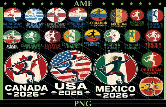 Download World Soccer 2026 Teams PNG Bundle 42 - 2026 Collection