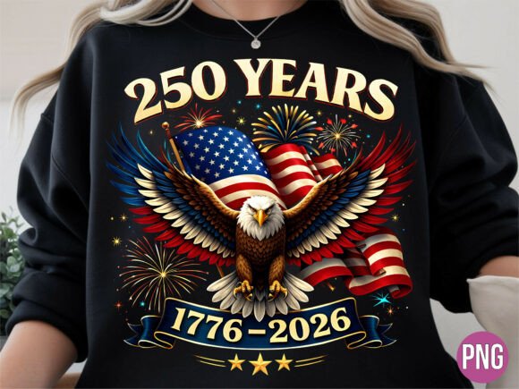 Download 250 Years 1776-2026 Patriotic Eagle USA - 2026 Collection
